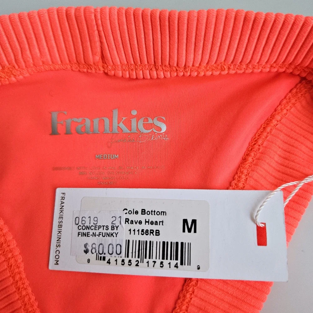 NWT Frankies Bikinis Cole Rave Heart Bottom